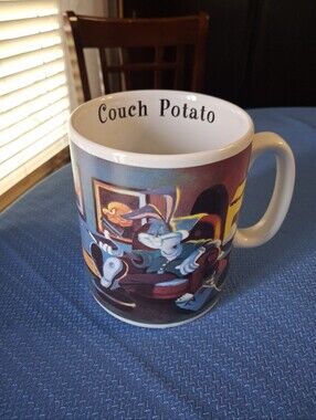 Vintage 90s Bugs Bunny Couch Potatoe Large Mug